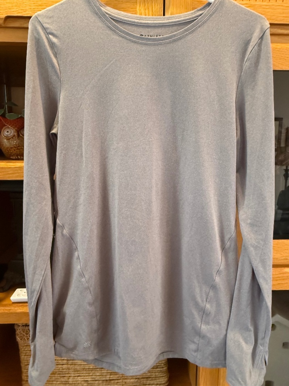 Athleta Long Sleeve Athletic Tunic Shirt, Dark Heather Gray: Medium Tall